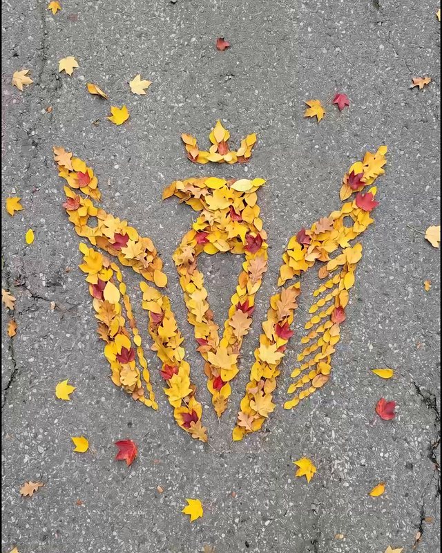 Gold logo on dark velvet
